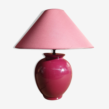 Lampe céramique framboise