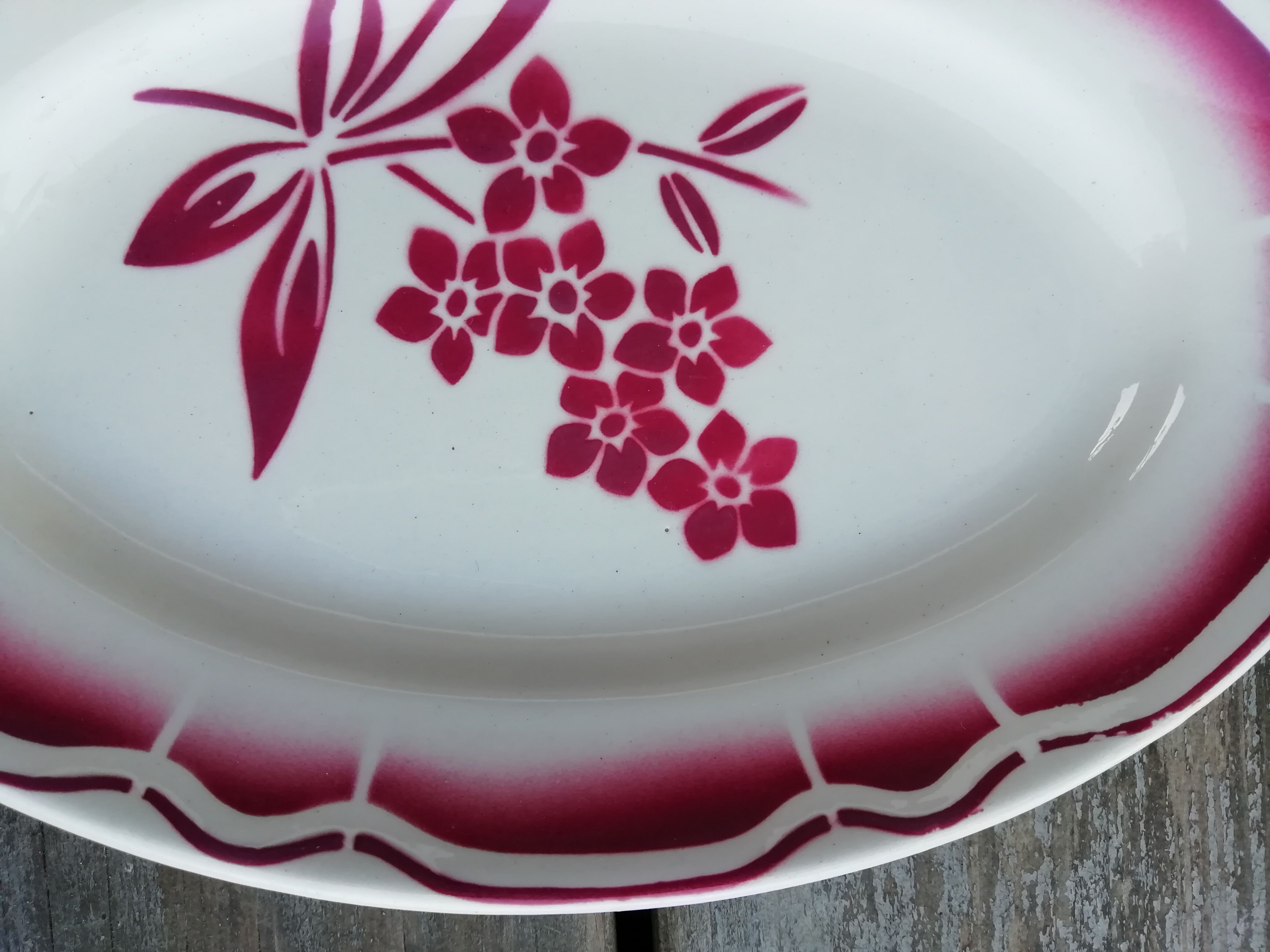 Lot de raviers décor rouge