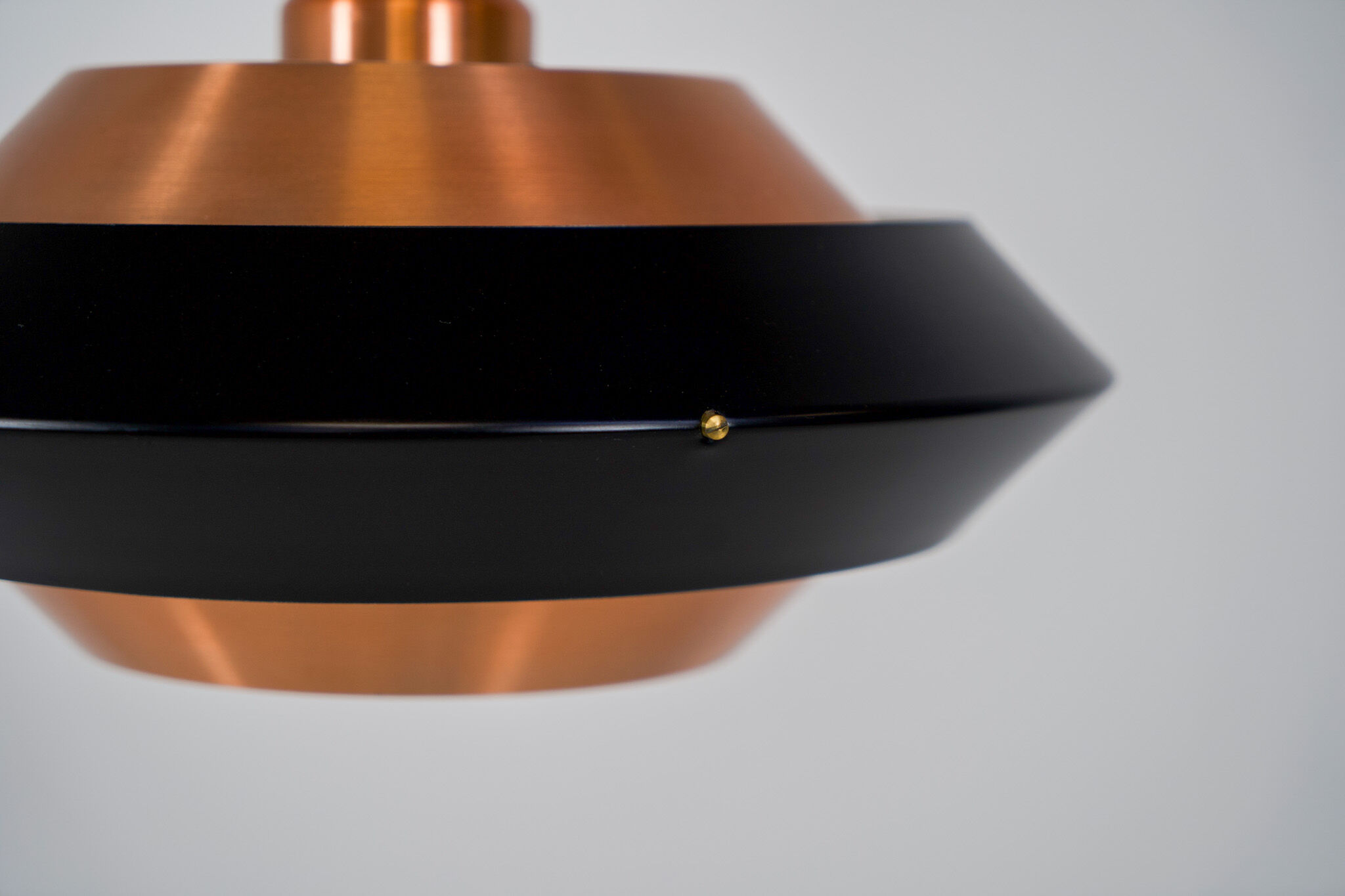 Copper & black pendant light