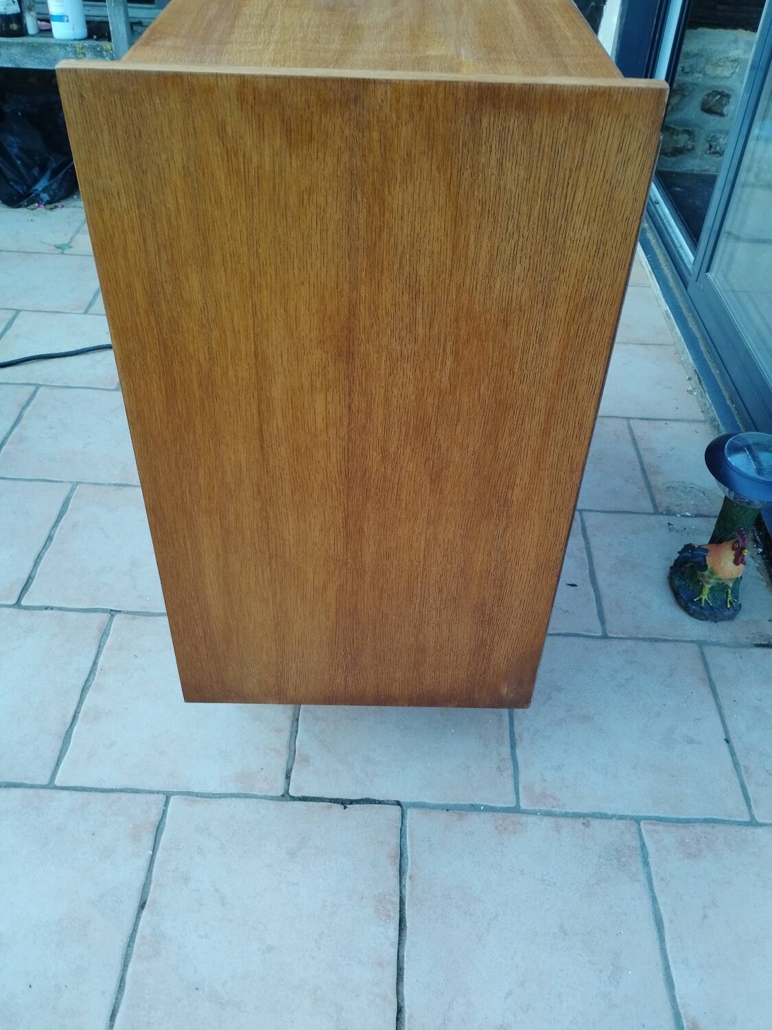 Old vintage chest of drawers with compass feet