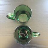 Paire de mugs verts épais