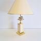 Vintage Regency Brass Crystal Fruit Table Lamp from Le Dauphin, 1970s