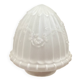 Globe tulipe obus en verre 15 cm pour lampe lustre