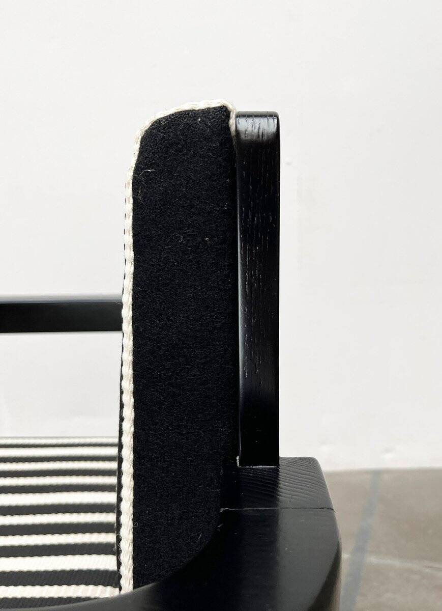 German armchair model D51 Fagus with Bauhaus pattern cushion by Walter Gropius for Tecta