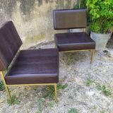 Paire de chauffeuses années 70