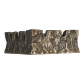 Bronze catchall in Brutalist style from the 1960s.