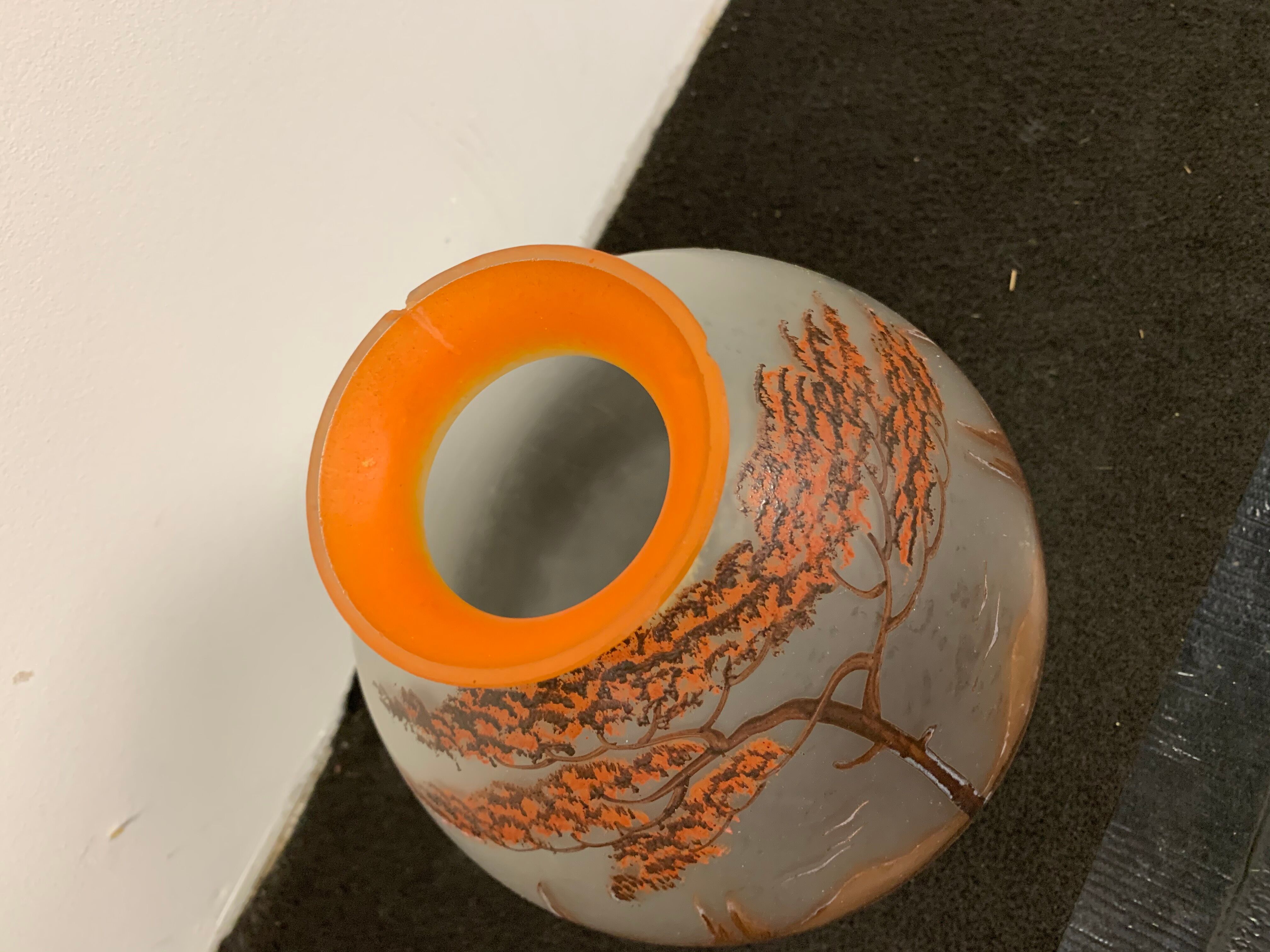 Vase en pate de verre signé Joma | Selency