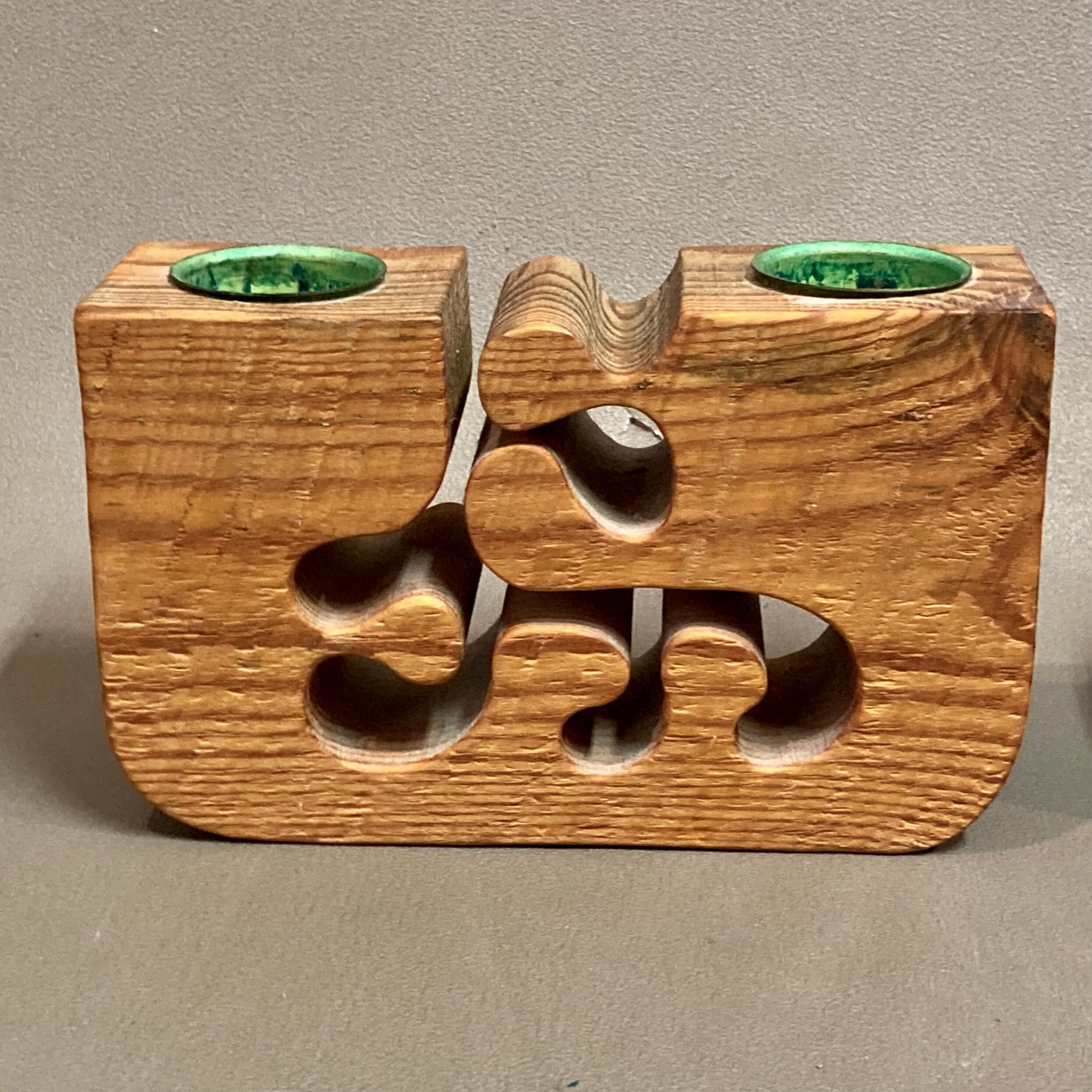 Set of 2 candlesticks Gunnar Kanevad 1960.