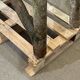 1950s faux wood cement planter, old water mill