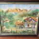 Tableau Huile sur Toile Ferme du pays Basque signé Gil Valota