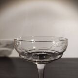 Coupes à champagne en cristal ciselé