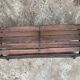 Garden bench in wood and cast iron from the 80s