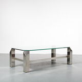 Chrome coffee table by Belgo Chrom, Belgium 1970