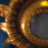 Wall light or sun ceiling with a foliage motif, in a Florentine style