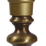 Brass baluster lamp base, 10x21cm, vintage