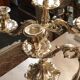 Pair of silver candlesticks 800