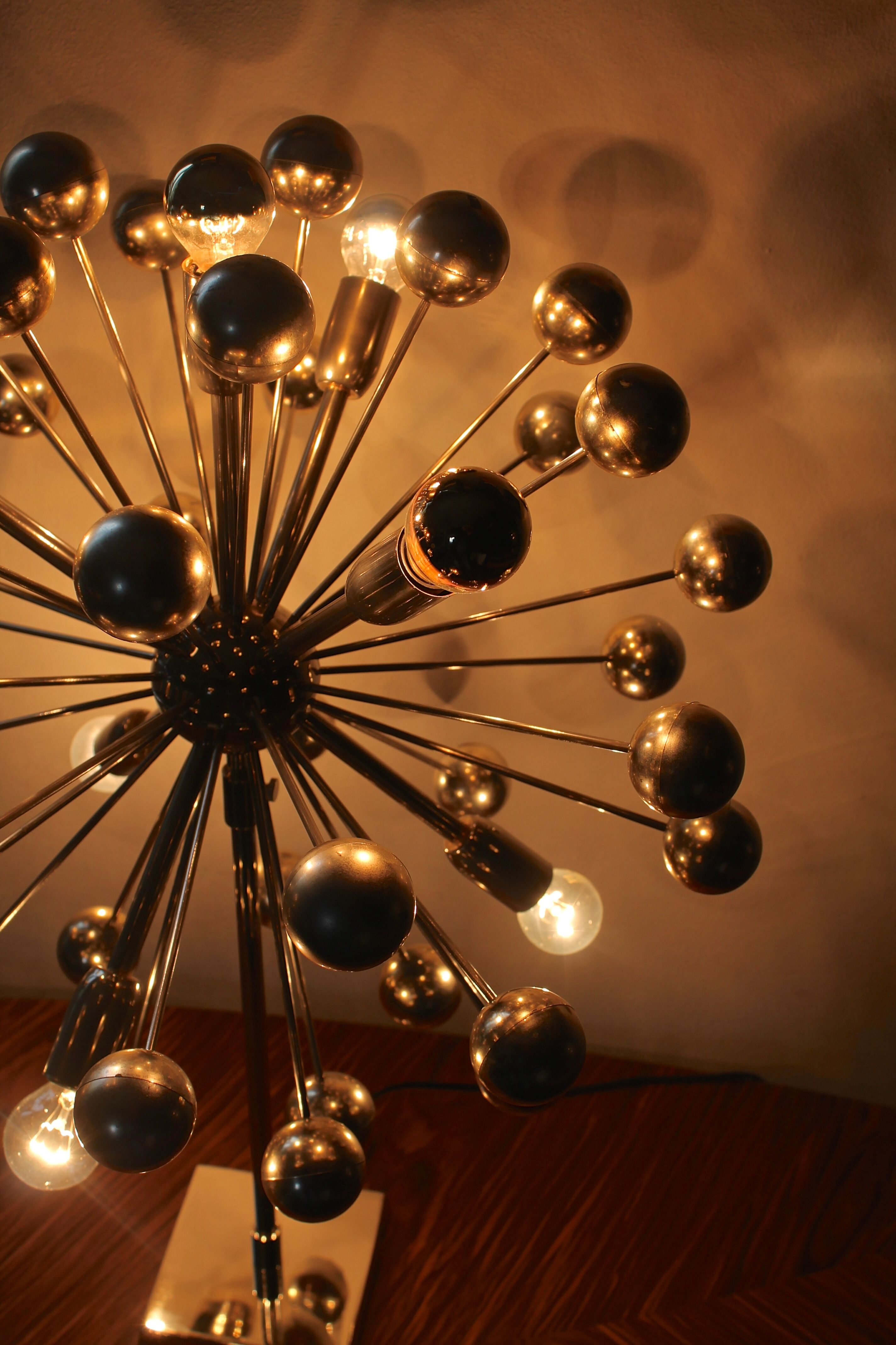 Vintage Sputnik lamp in chrome metal 7 lights
