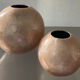 Duo of vintage mother-of-pearl vases
