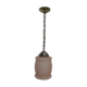 Suspension with frosted glass Deco rose