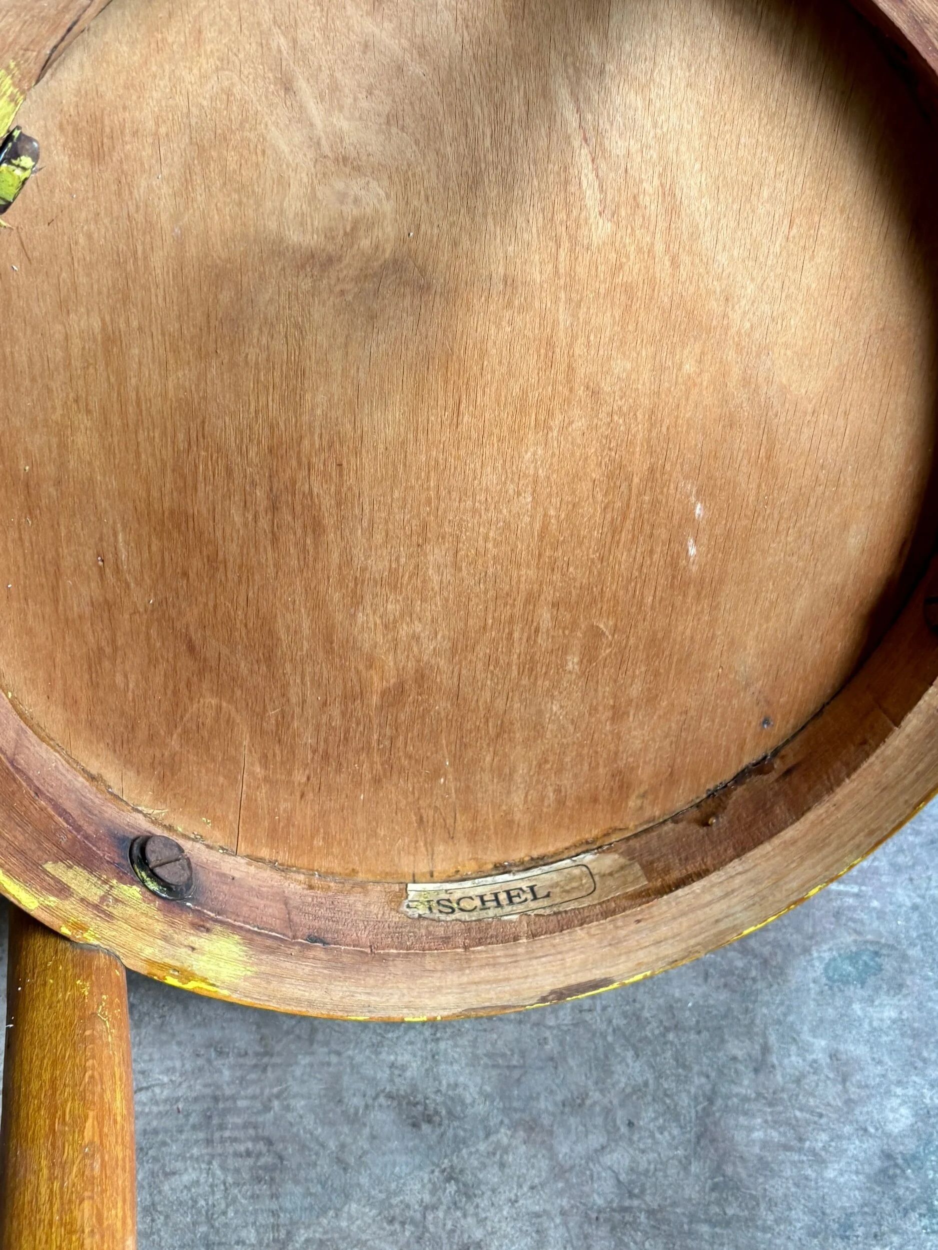 Fischel children's chair in curved wood and desk with 1 drawer