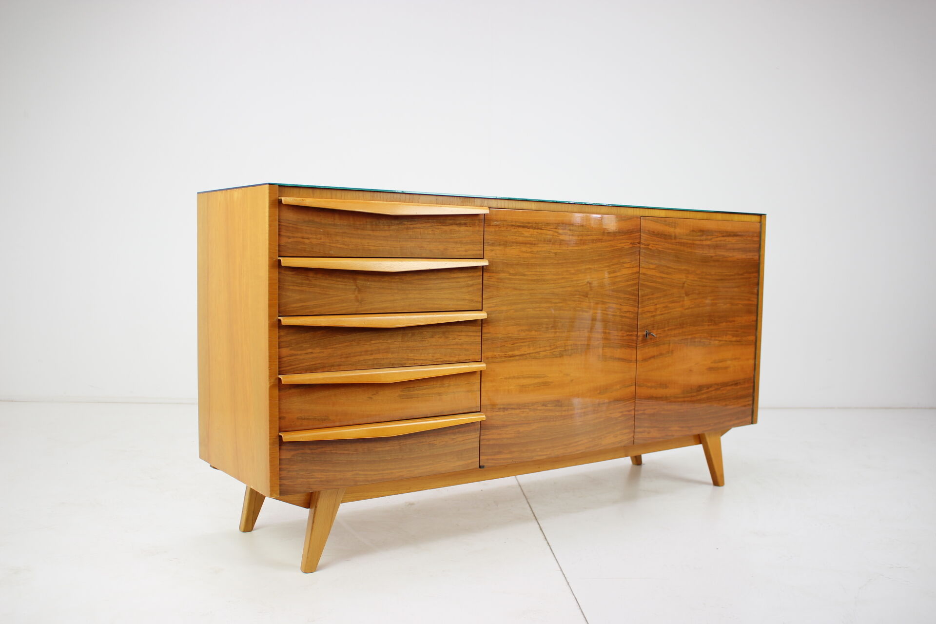 Mid-century upcycled sideboard on high gloss, 1960's