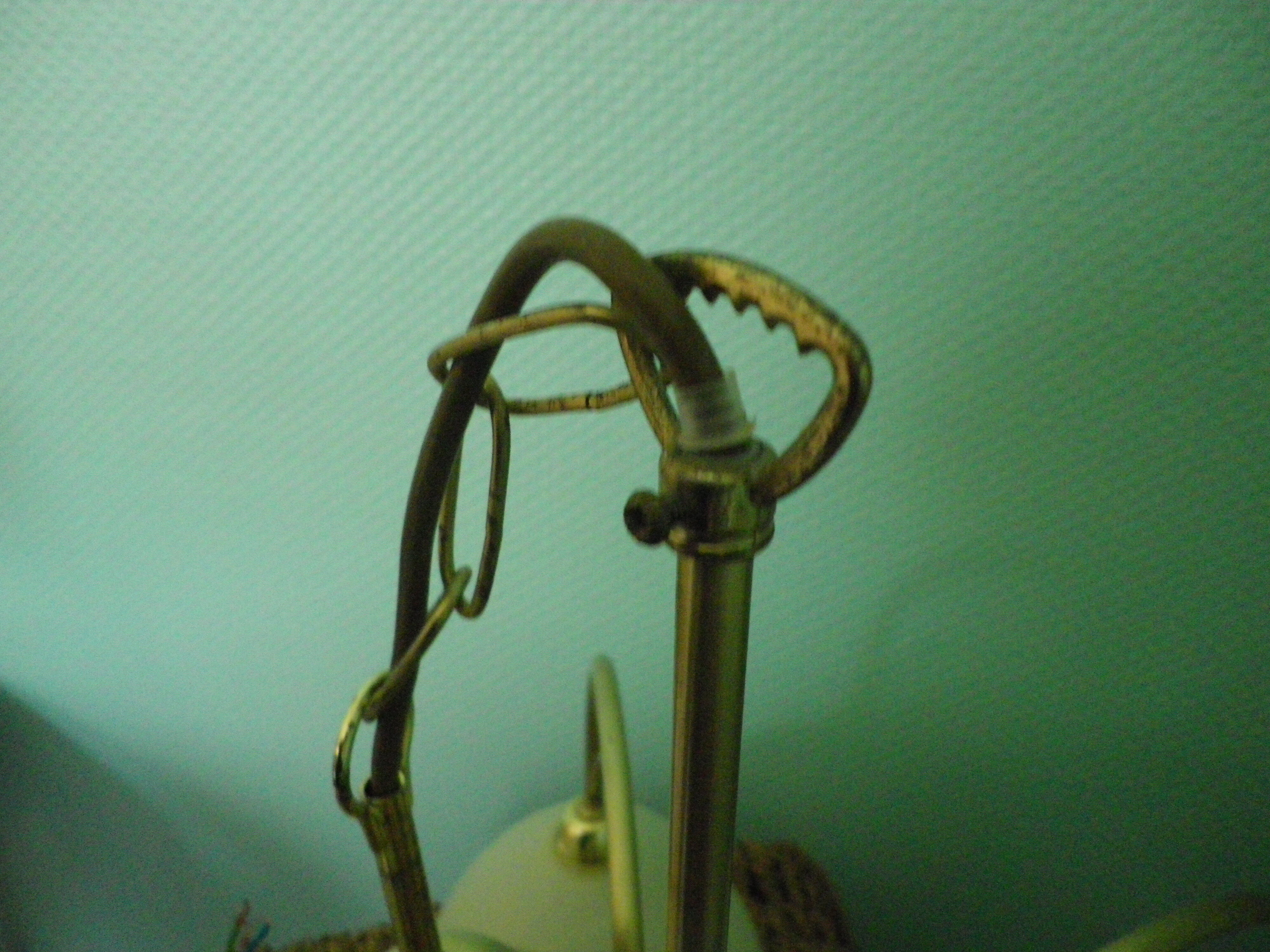 5-branched pendant light from the 70s, Honsel, Germany