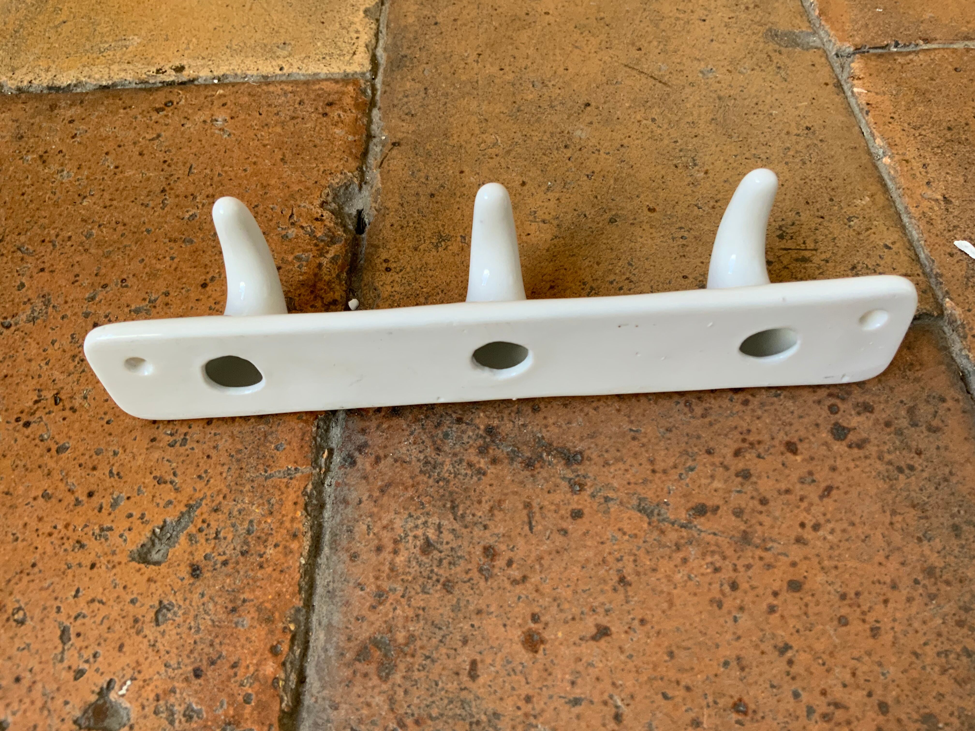 Ceramic hook or tea towel holder