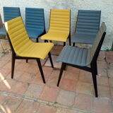 Suite of 6 modernist chairs from the 80s