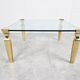 Brass and glass coffee table, 1970s
