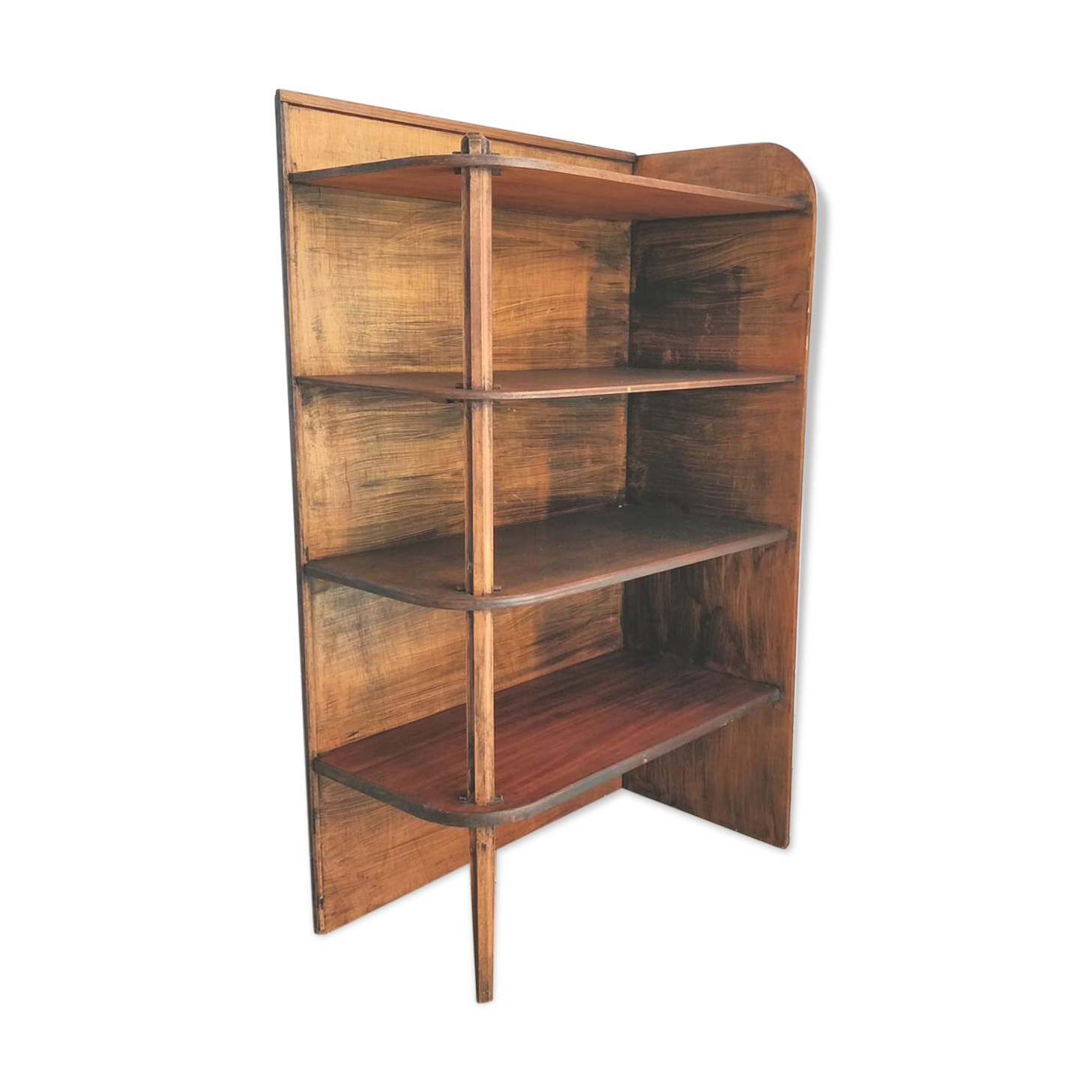 Vintage wooden corner shelf