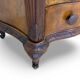 serpentine commode in antique walnut