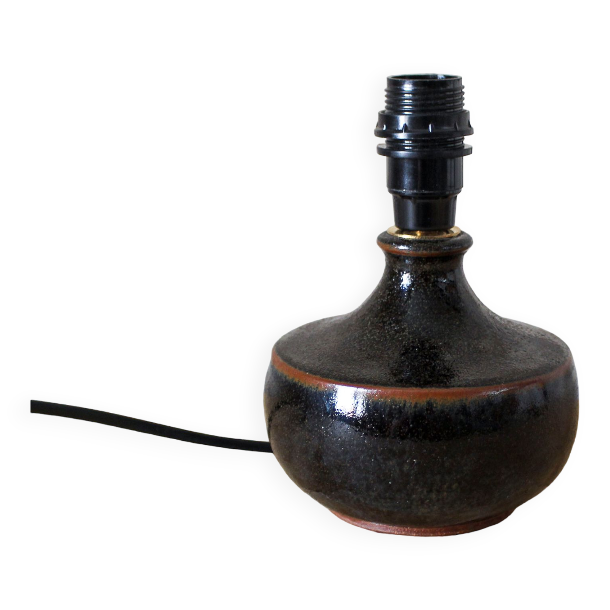 Bedside lamp foot in glazed stoneware François Baumlin