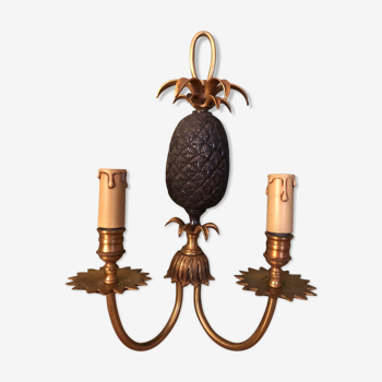 Pineapple bronze sconce