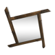 Old bamboo mirror 60 - 42x42cm