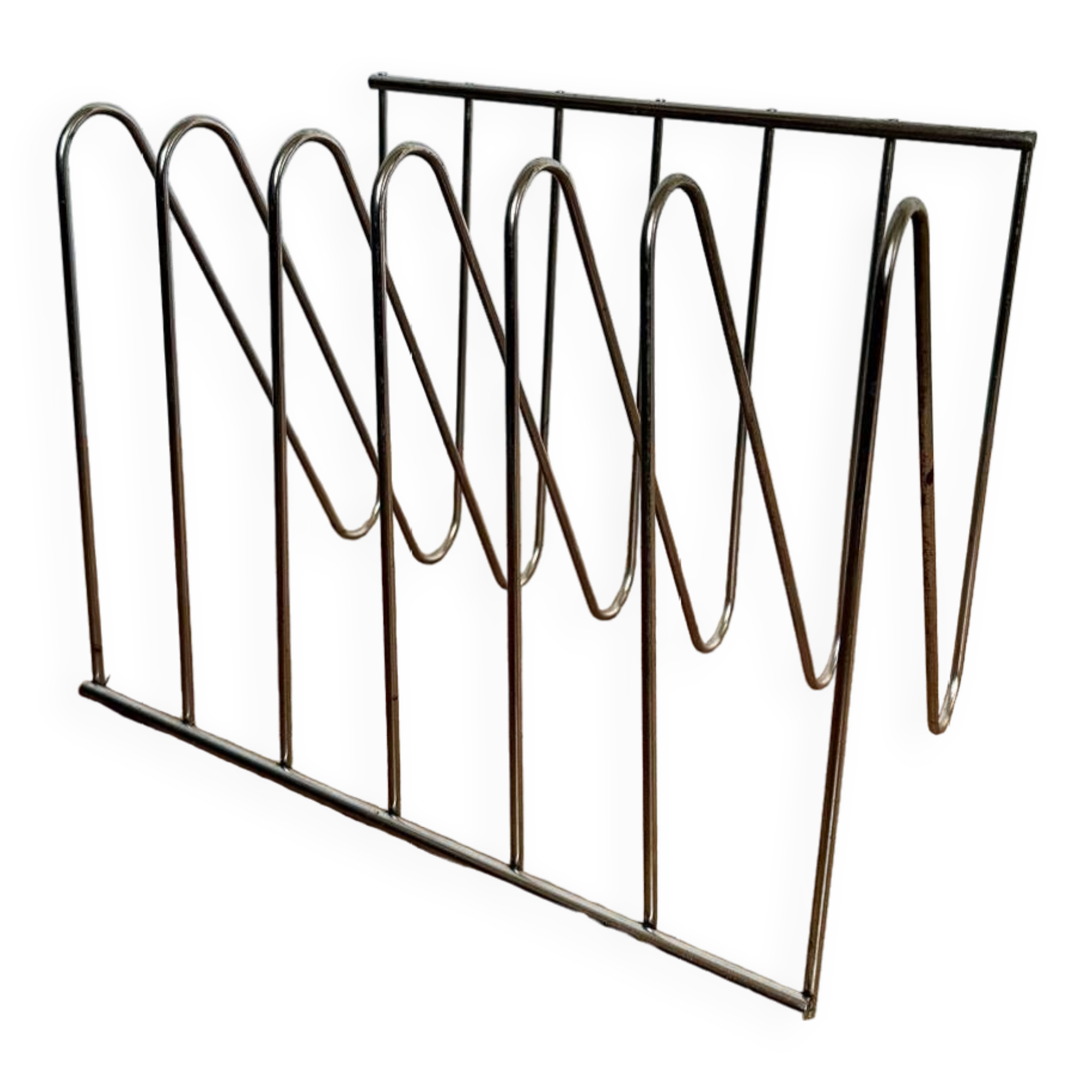 Metal magazine rack, Atelier A model Z, 1970s