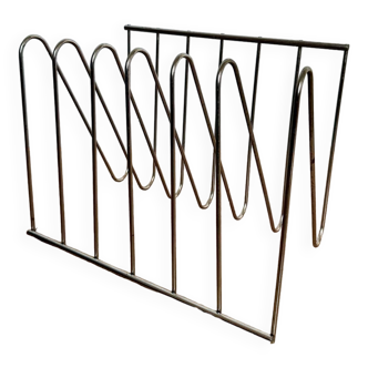 Metal magazine rack, Atelier A model Z, 1970s