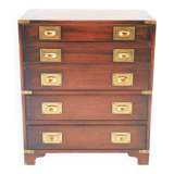 Commode de campagne ancienne de style militaire