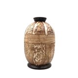 Louis Auguste Dage, Art Deco unique ceramic vase, France 1930