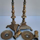 Pair of bronze torches 17th