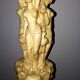 Selette colonne sculptée indochinoise
