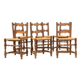 6 straw chairs