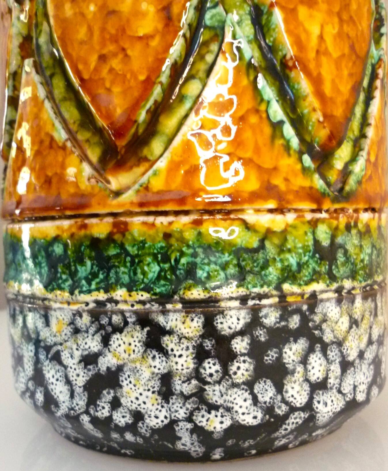 Roller vase, glazed ceramic, Italy, design from the 60s/70s