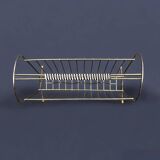 50s magazine rack in brass and scoubidou