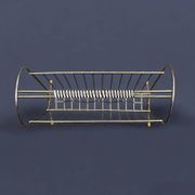 50s magazine rack in brass and scoubidou