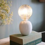 Ceramic lamp & striped glass