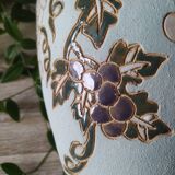 Water green vase with floral pattern