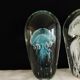Set of two paperweights vintage jellyfish sulphide