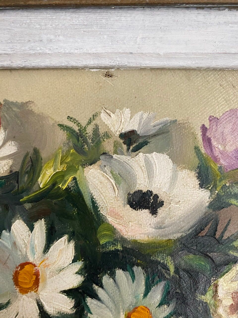 Painting, still life with wildflowers by surgeon 20th century