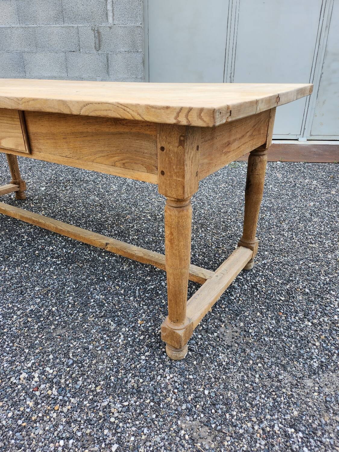 19th century farmhouse table in raw oak