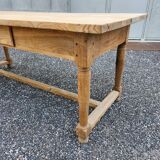 Table de ferme en chêne brut, XIXème